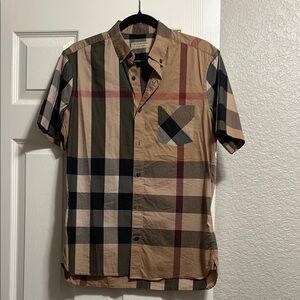 Burberry Men's Checkered Shirt - Beige